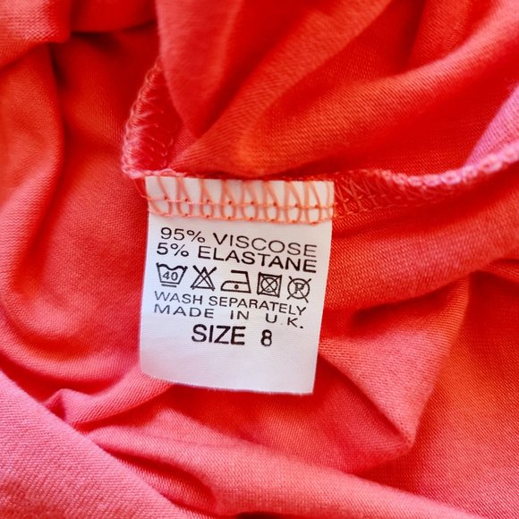 Y2k, orange, strapless cut-out front maxi dress UK 8 fits AU 8, 10, 12, 14 NWOT - Picture 6 of 7